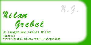 milan grebel business card